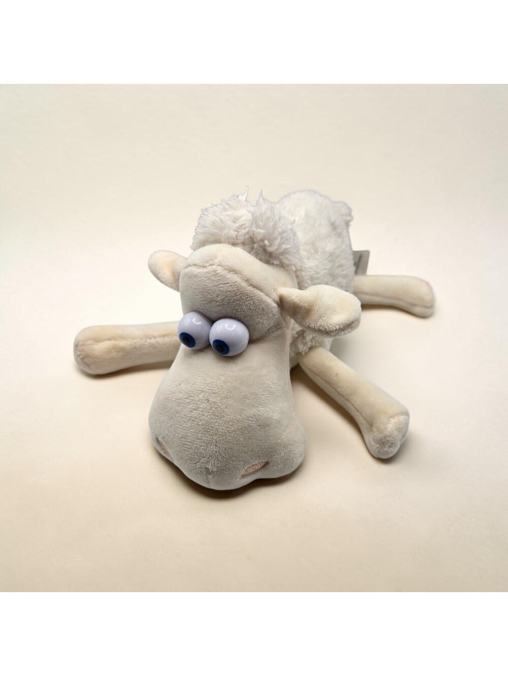 Serta Sheep Lamb Number #1 Plush Stuffed Animal Sleep white blue eyes Y2K